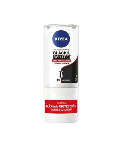 Nivea Desodorante Roll On Black & White Max Protection / 50 ml