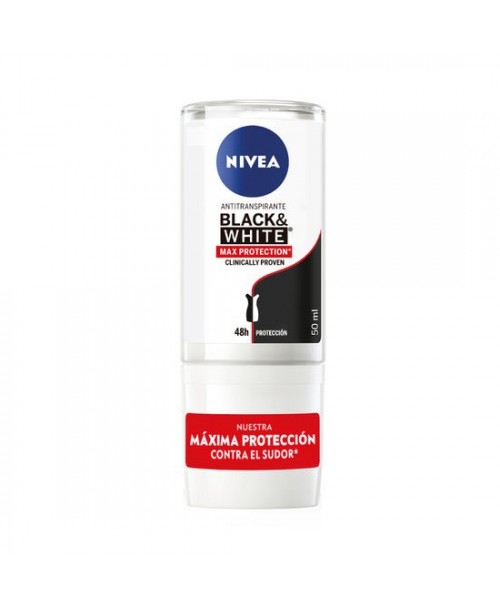 Nivea Desodorante Roll On Black & White Max Protection / 50 ml