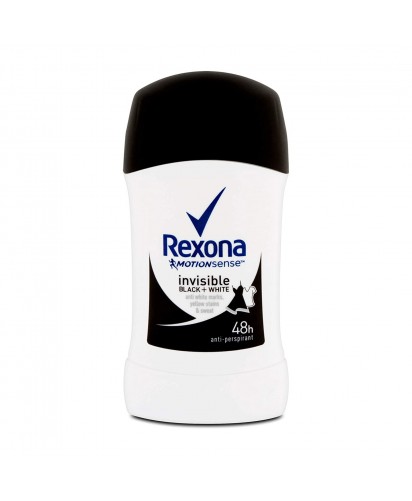 Rexona Desodorante Barra Invisible Blac & White / 40 ml