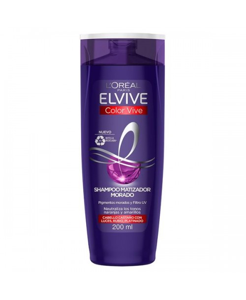 L'Oreal Elvive Shampoo Matizador Morado / 200 ml