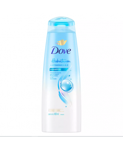 Dove Shampoo Hidratacion + Vitaminas A & E / 400 ml