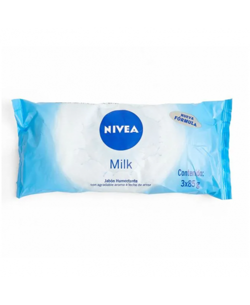 Nivea Pack Jabon Barra Milk / 3 x 85 grs c/u