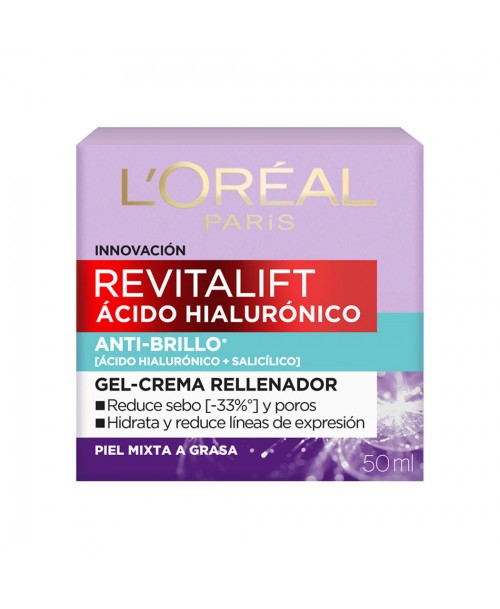 L'Oreal Revitalift Gel-Crema Facial Acido Hialuronico / 50 ml