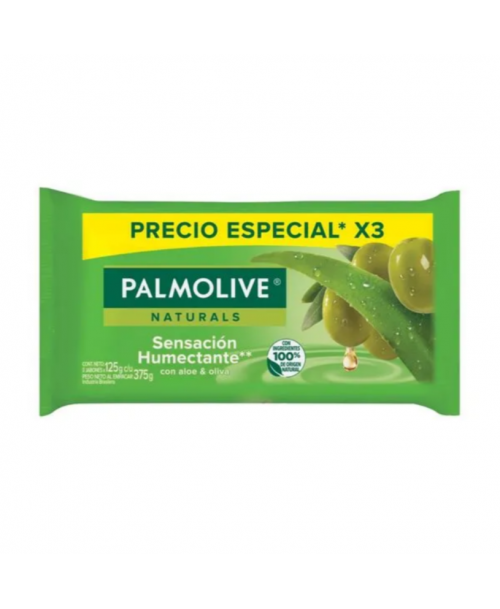 Palmolive Jabon Barra Sensacion Humectante Pack 125 grs x 3 uns c/u