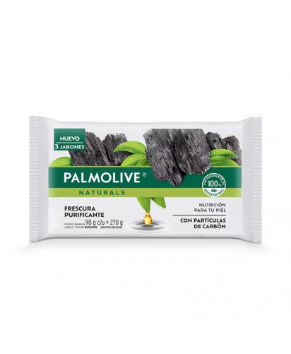 Palmolive Jabon Barra Frescor Purificante Pack 3 x 90 grs c/u