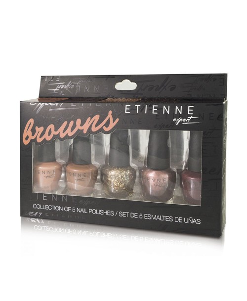 Etienne Expert Set de 5 Esmaltes Browns / 15 ml c/u