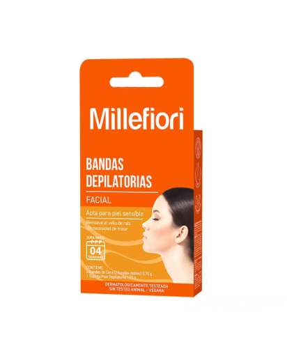 Millefiori Bandas Depilatorias Facial / 4 bandas