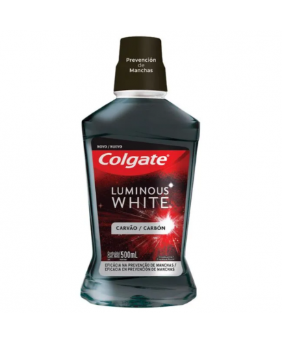 Colgate Enjuague Bucal Luminous White Carbon / 500 ml