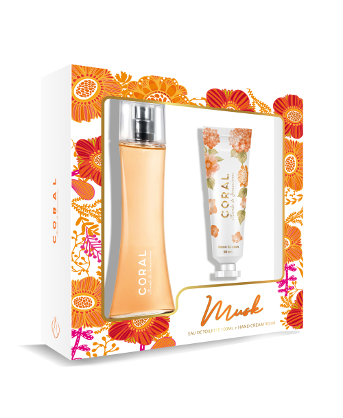 Estuche Coral Musk: Fragancia 100 ml y Crema de Manos 50 ml