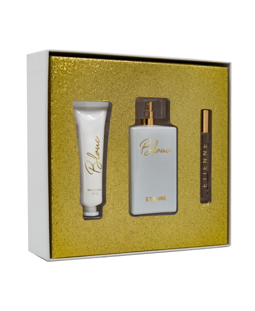 Estuche Etienne Rose: Fragancia 100 ml, Perfumero 10 ml y Crema de Manos 50 ml