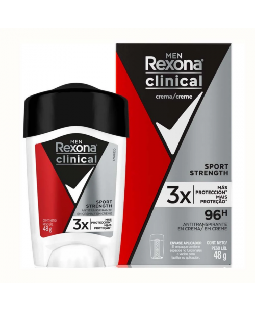 Rexona Men Clinical Desodorante Crema Sport Strength / 48 grs