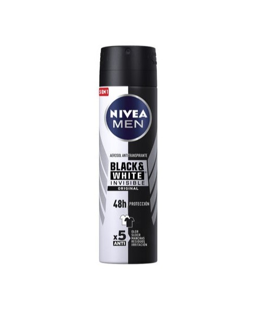 Nivea Desodorante Spray Black & White Invisible Original / 150 ml