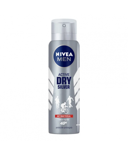 Nivea Desodorante Spray Active Dry Silver / 150 ml