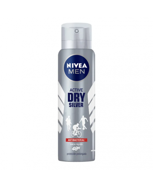 Nivea Desodorante Spray Active Dry Silver / 150 ml