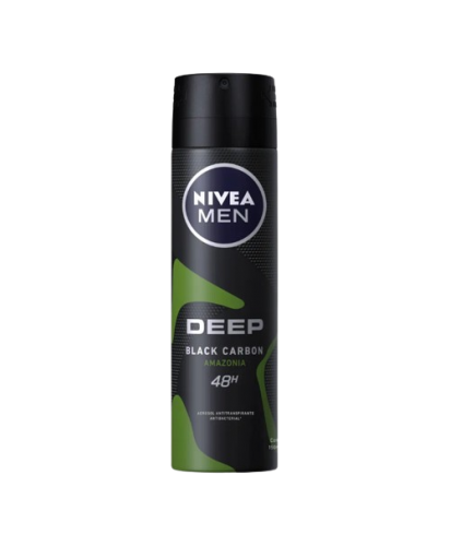 Nivea Men Desodorante Spray Deep Black Carbon Amazonia / 150 ml