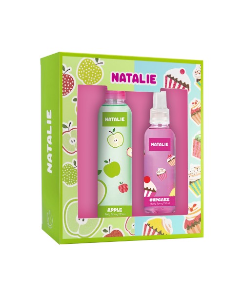 Estuche Natalie: Fragancia Apple 205 ml y Fragancia Cupcake 100 ml