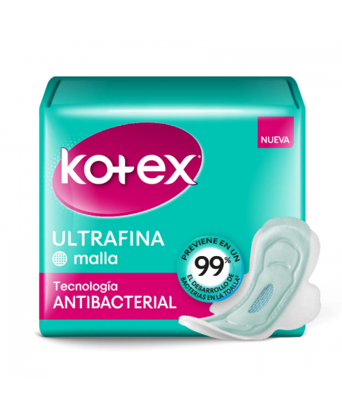 Kotex Toallas Higienicas Antibacterial / 16 uns