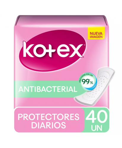 Kotex Protectores Diarios Antibacterial / 40 uns