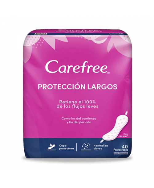 Carefree Protectores Diarios Largos / 40 uns