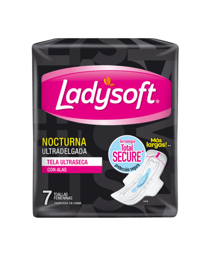 Ladysoft Toallas Femeninas Nocturna Ultradelgada / 7 uns