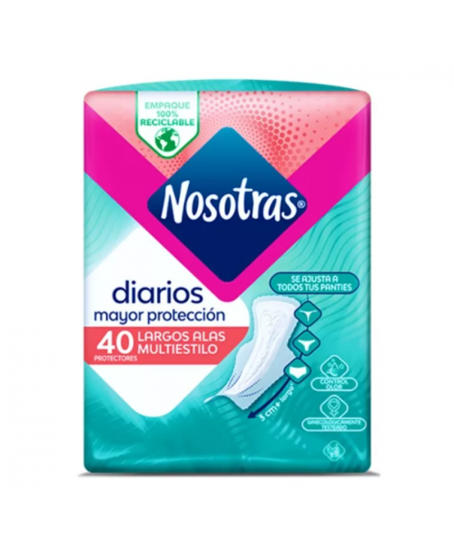 Nosotras Protectores Diarios Mayor Proteccion / 40 uns