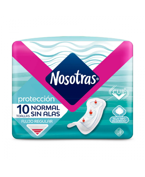 Nosotras Toallas Higienicas Proteccion / 10 uns