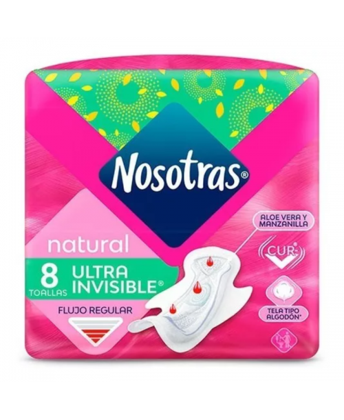 Nosotras Toallas Higienicas Natural / 8 uns