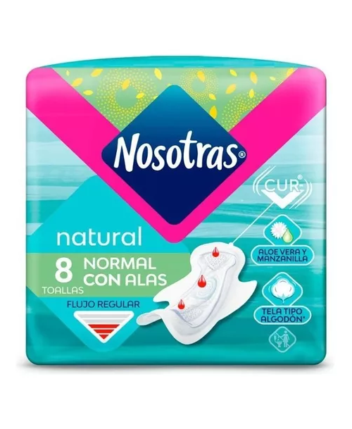 Nosotras Toallas Higienicas Natural / 8 uns