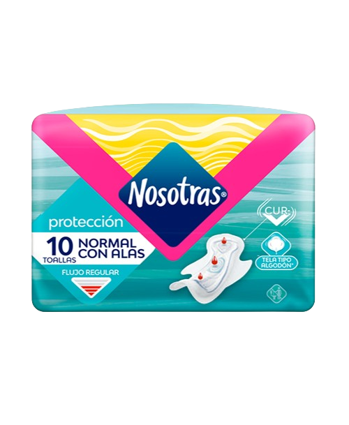 Nosotras Toallas Higienicas Proteccion / 10 uns