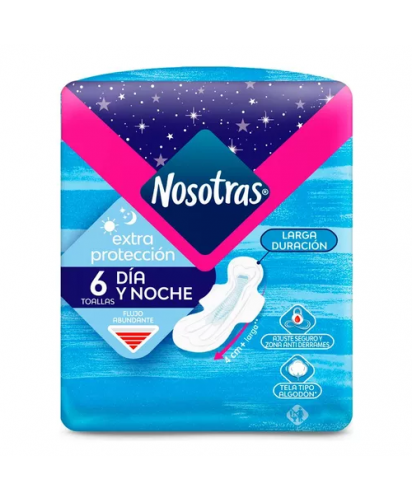 Nosotras Toallas Higienicas Dia y Noche / 6 uns