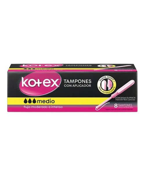 Kotex Tampones - Medio / 8 uns