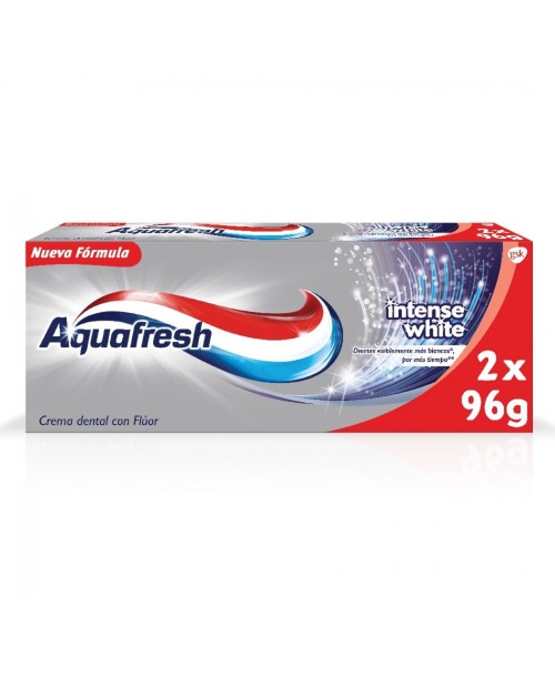 Aquafresh Pasta Dental Intense White / 2 uns x 96 grs