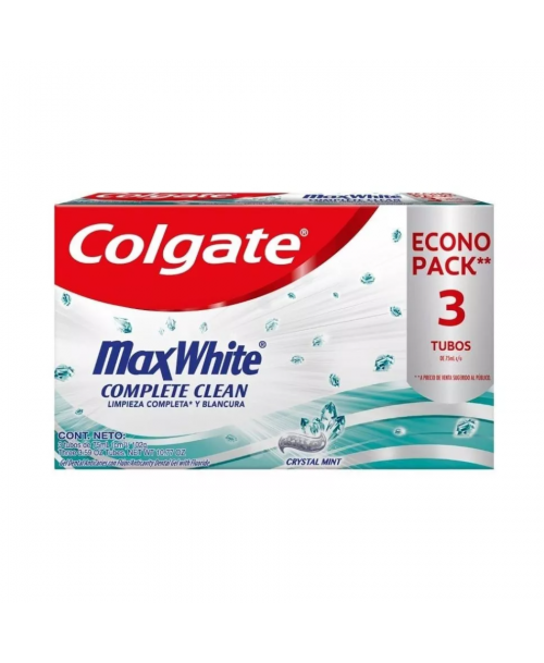 Colgate Pasta Dental MaxWhite / 3 uns x 75 ml c/u