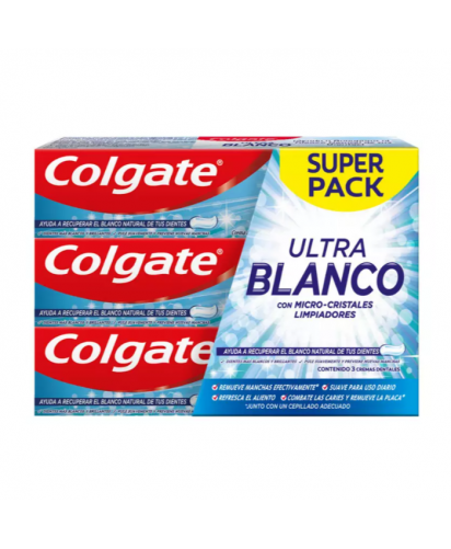 Colgate Pasta Dental Ultra Blanco / 3 uns x 75 ml c/u