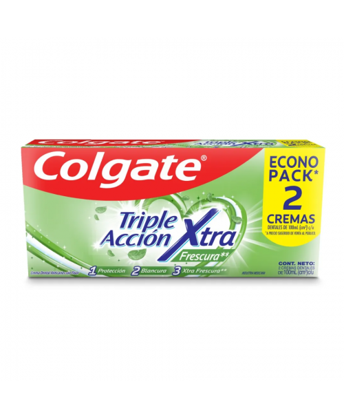 Colgate Pasta Dental Triple Accion Xtra Frescura / 2 uns x 100 ml c/u