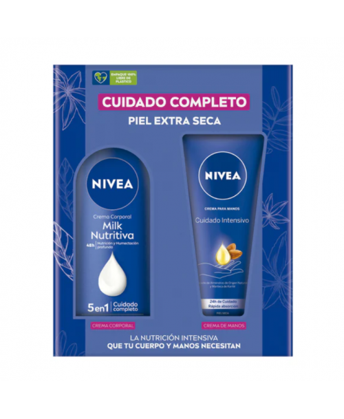 Estuche Nivea - Cuidado Completo: Crema Corporal 250 ml y Crema de Manos 100 ml