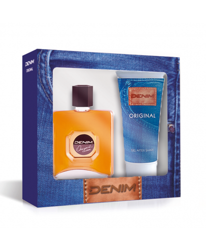 Estuche Denim - Original: Fragancia 75 ml y Gel After Shave 100 ml