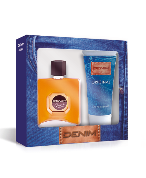 Estuche Denim - Original: Fragancia 75 ml y Gel After Shave 100 ml