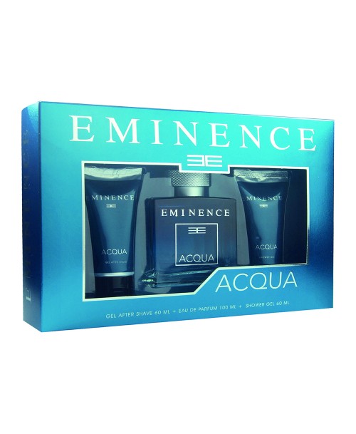 Estuche Eminence - Acqua: Fragancia 100 ml, Gel After Shave 60 ml y Shower Gel 60 ml