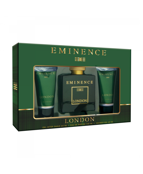 Estuche Eminence - London: Fragancia 100 ml, Gel After Shave 60 ml y Shower Gel 60 ml