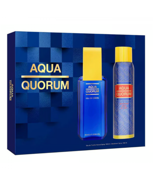 Estuche Aqua Quorum: Fragancia 100 ml y Desodorante Spray 150 ml