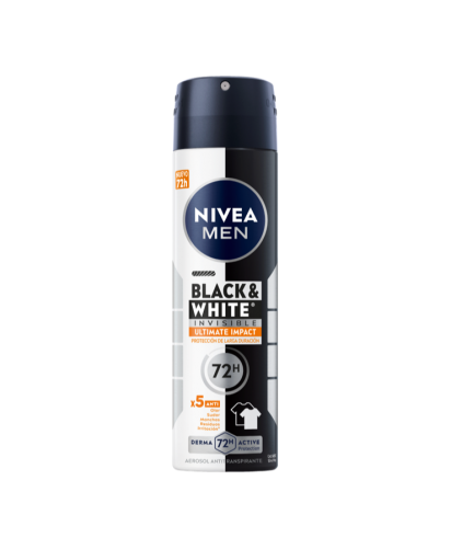 Nivea Men Desodorante Spray Black & White Invisible Ultimate Impact / 150 ml