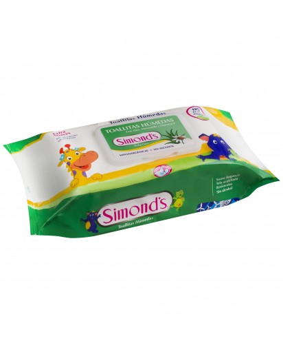 Simond's Toallitas Humedas con Aloe / 60 uns