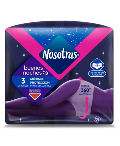 Nosotras Calzon Nocturno Buenas Noches Talla L - XL / 3 uns