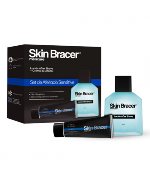 Estuche Skin Bracer Sensitive: Locion After Shave 60 ml y Crema de Afeitar 100 ml