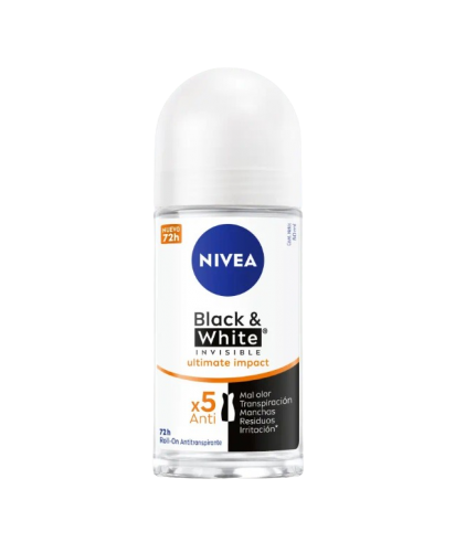 Nivea Desodorante Roll On Black & White Invisible Ultimate Impact / 50 ml