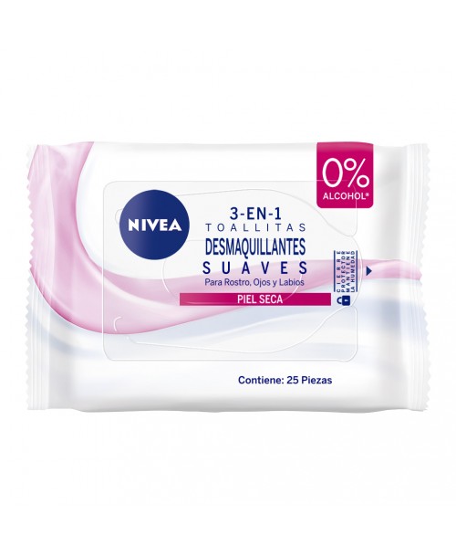 Nivea Toallitas Desmaquillantes Suaves / 25 uns