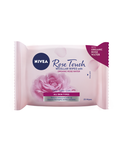 Nivea Toallitas Desmaquillantes Rose Touch / 25 uns