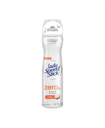 Lady Speed Stick Desodorante Spray Zero % Fresh Coconut / 150 ml