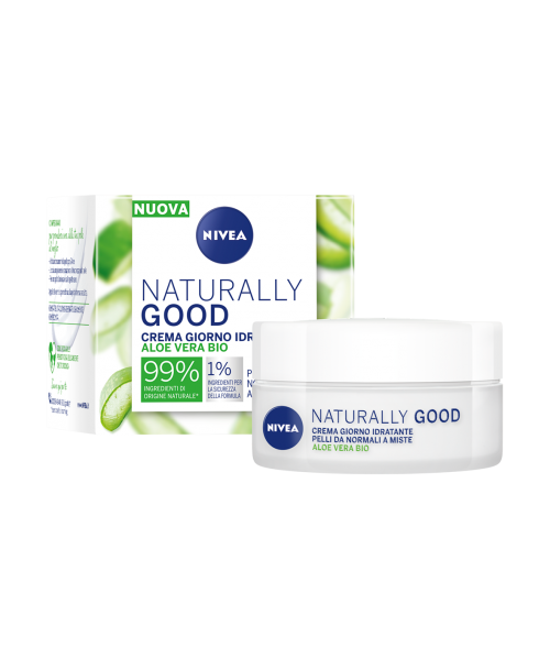 Nivea Crema Facial Naturally Good Aloe Vera / 50 ml